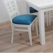 Resim Masa -sandalye Takımı Model 9GÖZ Kayın Torna Retro Parlak beyaz Sandalye Sabit masa Köşe El Yapım 