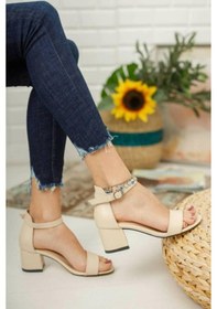 Resim Mehmet Mete 7764 Kadın Ayakkabı Tek Bant Ten 