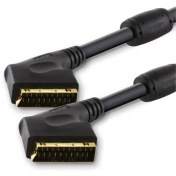 Resim TTAF Scart - Scart Feritli Profesyonel 24K Altın Kilitli Konnektör 2 Metre Kablo (96220) 