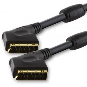 Resim TTAF Scart - Scart Feritli Profesyonel 24K Altın Kilitli Konnektör 2 Metre Kablo (96220) 
