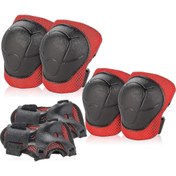 Resim Hepta Collection Lrs Store Koruyucu Dizlik Dirseklik El Koruyucu Set 6 PArça Bisiklet Scooter Paten Koruma 4-12 Yaş, 