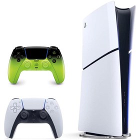 Resim Playstation 5 Slim Dijital 825GB + 2.kol Dualsense Remix Green (İthalatçı Garantili ) 