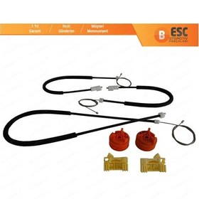 Resim Citroen C3 Pluriel Cabrio 2003-2010 İçin Ön Kapı Cam Kriko Seti 