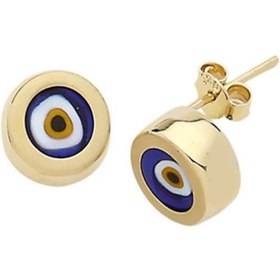 Resim BİLEZİKHANE Küpe Nazarboncuğu Mineli 1,55 Gram 14 Ayar Altın 