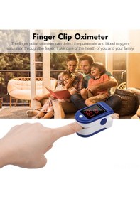 Resim Lemestar Mavi Parmak Tipi Oksimetre - Nabız Ve Oksijen Doğruluk Ölçer, Led Ekranlı, 5 Saniye Otomatik Kapatma, Pil Dahil Değil 