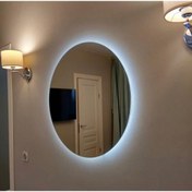 Resim Narkissos Dizayn 70 X 50 Cm Beyaz Ledli Elips Banyo Aynası/ Makyaj Aynası/ Prizli 