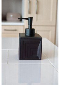 Resim Dekoratif Seramik Sıvı Sabunluk Siyah 4858 Diğer 