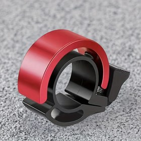 Resim Ultra Yüksek Sesli Bisiklet Çanı - Dağ Bisikletleri İçin Tek Tıklamalı Anında Alarm, Dayanıklı Hırsızlık Önleme Tasarımı, Kırmızı ve Siyah Modern Stil, Gece Sürüş Güvenliği İçin Mükemmel, Bisiklet Aksesuarları, Şık Bisiklet Aksesuarı, Metalik Kaplama 