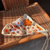 Resim 1 Adet Şık Çiçekli Tığ İşi Kadın Başörtüsü - Canlı Örme Başörtüsü & Bağlama Saç Bandanası, Polyester Lif, Şık Aksesuarlar İçin Mükemmel 