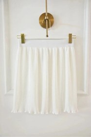 Resim bgm fashion Kadın Tesettür Piliseli İçlik Etek Tunik Altı Uzatıcı Kurtarıcı Pliseli Pileli 