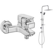 Resim Eca Niobe Banyo Bataryası Tema Quadro Tepe Duş Takım 2'li Set 