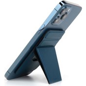 Resim Telefon Modelleri Ile Uyumlu Kartlık Lyft Serisi Manyetik Stand Olma Özelliği Blue 