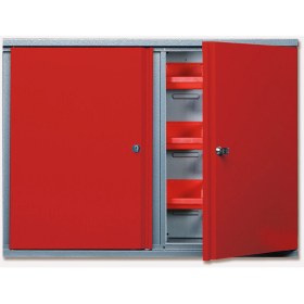 Resim Wisent 2 Kapaklı Anahtarlı Metal Asma El Aleti Dolabı 