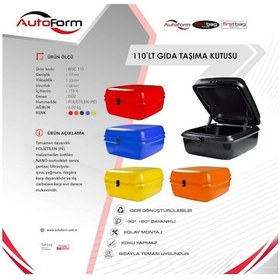 Resim Motosiklet Servis Kurye Çantası Midi Box Siyah 110 Litre 