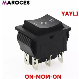 Resim Geniş Işıksız Anahtar (On)-Off-(On) 6P Yaylı Ic-110 10 Adet 
