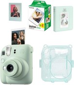 Resim Genel Markalar Fujifilm Instax Mini 12 Fotoğraf Makinesi-20li Film-Simli Pleksi Kılıf-64lü Albüm ve Mıknatıslı Çerç 