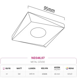 Resim Nevo Sıva Altı LED Spot Gold ND346 