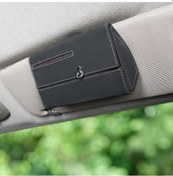 Resim Yaozixa Araç Güneşlik Karten Çantası Siyah - Çok Fonksiyonlu Araç İçin Gözlük Kutusu Ve Belge Saklama Çantası 