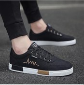 Resim Siyah&altın Bahar Yeni Kore Moda Erkek Ayakkabıları Çok Yönlü Spor Rahat Kanvas Ayakka Erkek Kumaş Ayakkabı Erkek Sneaker 56778470 Siyah - Altın 