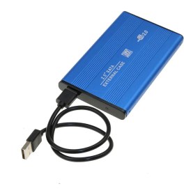 Resim Wozlo 2.5 USB Sata HDD SSD Harddisk Kutusu Alüminyum Gövde Harici HDD Kutu - Mavi 