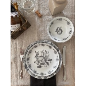 Resim Dekofabrik Forest 20 cm Tabak - Gray 