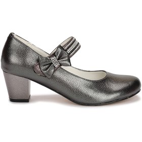 Resim Kiko Kids Kiko 752 Vakko Günlük Kız Çocuk 4 Cm Topuk Babet Ayakkabı PLATİN 