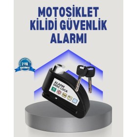 Resim Mey Ithalat® Disk Fren Kilidi Alarmlı Anti Hırsızlık Motosiklet Scooter Bisiklet 