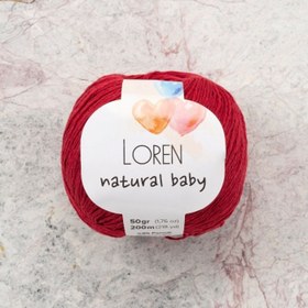 Resim Loren Natural Baby Bordo El Örgü İpi - R099 - 33819 