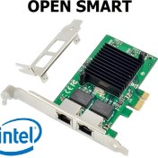 Resim Open Smart 2 Port Intel 82575 Gigabit Pcıe X1 Network Adapter 