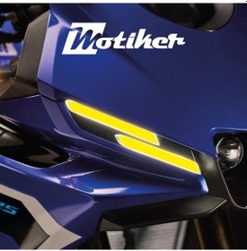 Resim Yamaha Yzf-r25 Far Sticker Far Folyo Renkli Sarı 