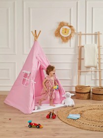 Resim Kızılderili Çocuk Oyun Çadırı - Pembe 