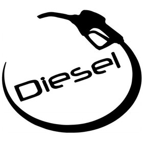 Resim Diesel Depo Kapağı Oto Sticker Siyah 4 