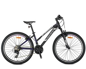Resim Kron XC 75 26 JANT MTB Lady - 14" 21 Vites V.Brake Mat Siyah-Bej-Mor Dağ Bisikleti 