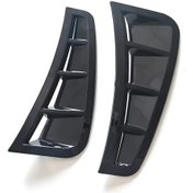 Resim Meridiangoods Aerodinamik Ön Hava Emiş Kanalı Bright Black Abs Gelişmiş Motor Soğutma Ve Düşük Sürükleme Çoğu Araç İçin 
