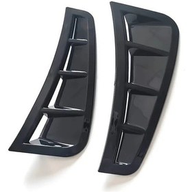 Resim Meridiangoods Aerodinamik Ön Hava Emiş Kanalı Bright Black Abs Gelişmiş Motor Soğutma Ve Düşük Sürükleme Çoğu Araç İçin 