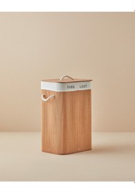 Resim English Home Gina Bambu Çamaşır Sepeti Açık Kahverengi Açık Kahverengi 