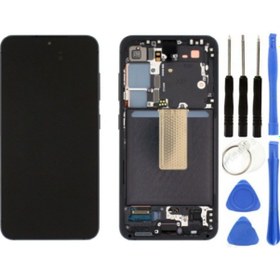 Resim Te Samsung Uyumlu S23 Plus S916 Çıtalı Lcd Ekran Siyah + Tamir Seti 