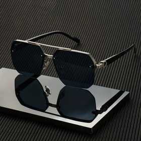 Resim Klasik retro tarzı unisex metal çerçeve güneş gözlüğü, günlük kullanım ve buluşmalar için uygun, ideal hediye seçeneği 