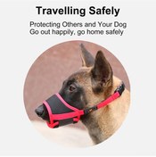 Resim Geeroyoo Dodopet Köpek Ağızlığı: Isırma, Havlama Ve Yeme Engelleme İçin Ayarlanabilir Lüks Kırmızı Xl Boy 