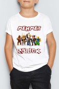 Resim Morinna Isme Özel Roblox Baskılı Unisex Çocuk Tişört T-shirt Mr-08 