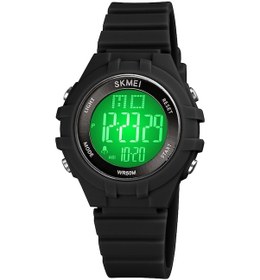 Resim Kangvka Skmeı 1716 Çocuk Spor Saati - 7 Renkli Led Arka Işığı, Zaman/hafta/tarih, Alarm, Stopwatch, 5atm Su Geçirmez Siyah Silikon Kordon Çok Renkli 