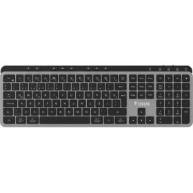 Resim Throne Elite K1 Sessiz Switch 110+8 Multimedya Tuşlu Windows & Macos Uyumlu Premium Alüminyum-Metal Kablosuz Ofis Klavyesi (2.4ghz + Çift Bluetooth Profili) 