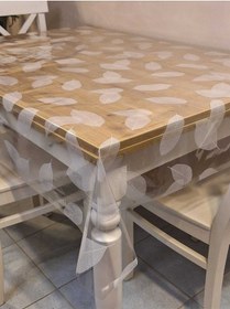 Resim Şeffaf 0.018 Mm Pvc Muşamba - Desenli Silinebilir Şeffaf Masa Örtüsü 16ns36 140 X 220 