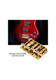 Resim Hfambition 4 Tel Elektro Bas Gitar Metal Köprü Gümüş - Dayanıklı, Güzel Ton, Kolay Montaj, Vida Ve Hex Anahtarı Dahil 