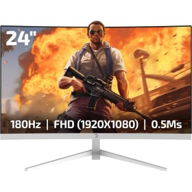 Resim Gamepower Vivid T40 24'' 1800R Curved Rgb Beyaz 180Hz 0.5ms Fhd Va Panel 2X2W Speaker Gaming Monitör (Sıfır Ölü Piksel Garantili) 