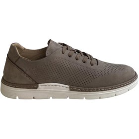 Resim Platin Nubuk Vizon Erkek Sneaker 