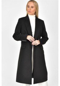 Resim Z6628 Dewberry Bayan Palto-Siyah 