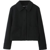 Resim Edwardest Yeni Sonbahar/kış Kadın Oversized Fit Boynuz Düğmeli Uzun Kollu Ceket Siyah 