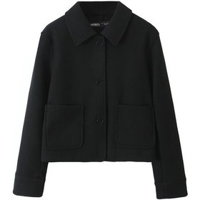 Resim Edwardest Yeni Sonbahar/kış Kadın Oversized Fit Boynuz Düğmeli Uzun Kollu Ceket Siyah 