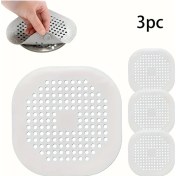 Resim Zhanglei001 3 Adet Beyaz Yeniden Kullanılabilir Koku Giderici Tıkanıklık Önleyici Duş Lavabo Filtresi 